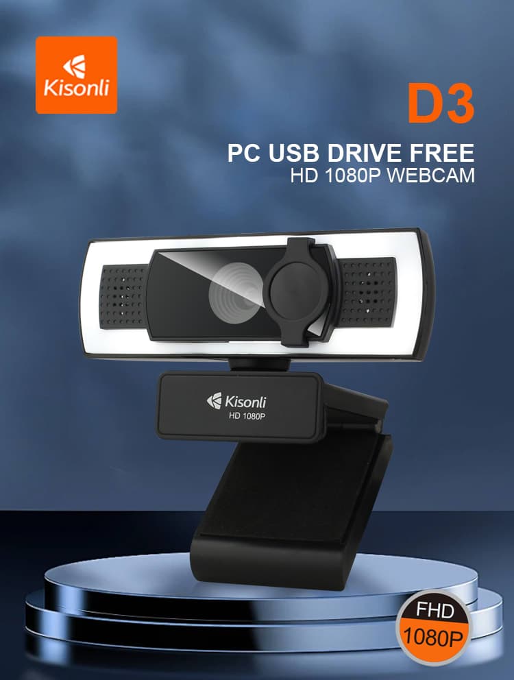 Webcam Kisonli D3 Full HD 1080P