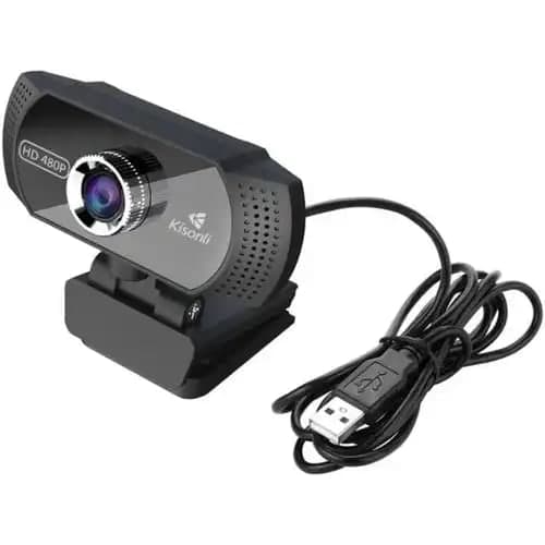 Webcam Kisonli HD 1080P avec microphone intégré