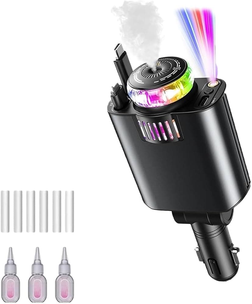 Chargeur Allume-Cigare 5-en-1 avec Humidificateur