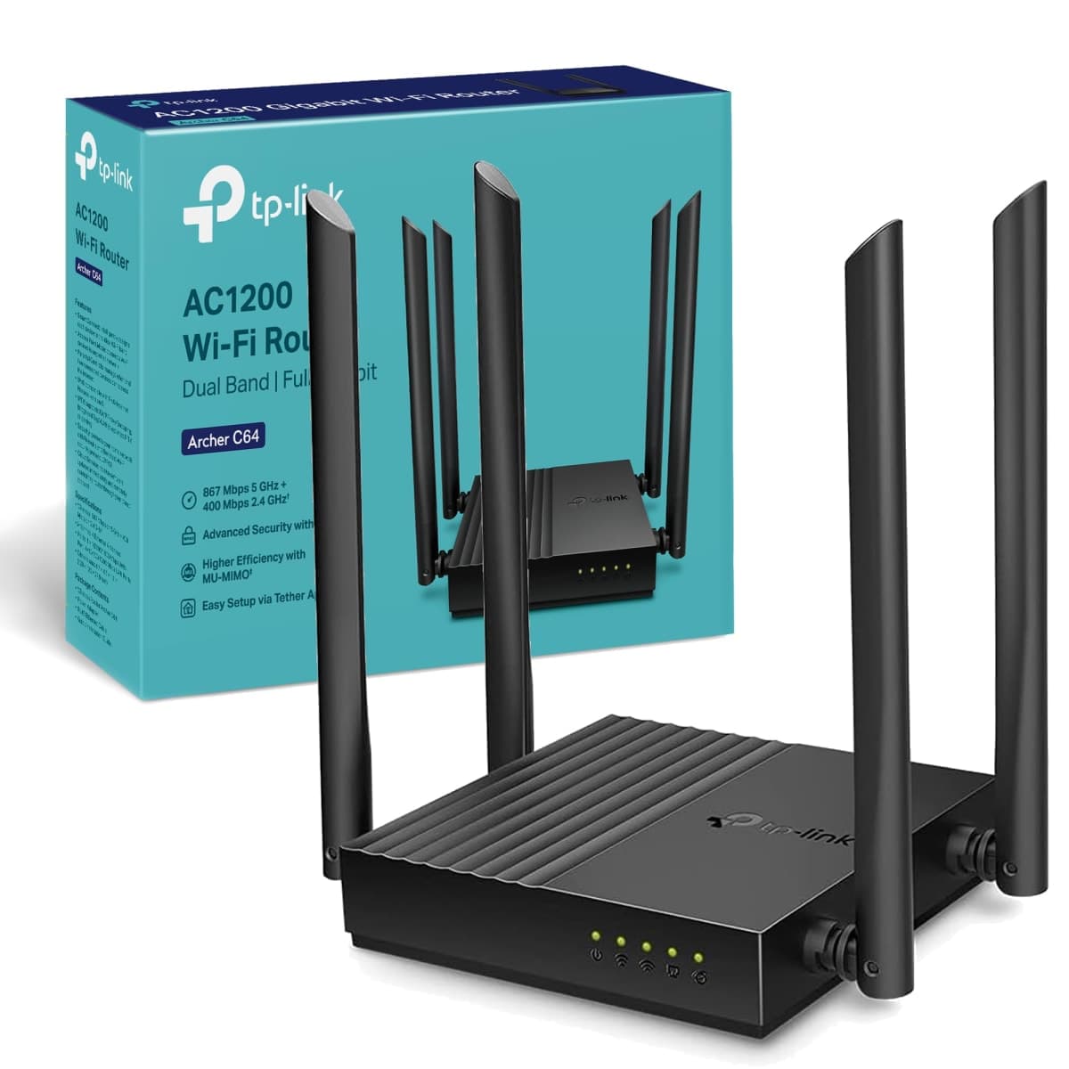 TP-Link Archer C64 AC1200 – Routeur Wi-Fi Double Bande Gigabit