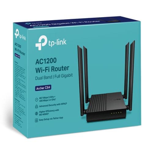 TP-Link Archer C64 AC1200 – Routeur Wi-Fi Double Bande Gigabit