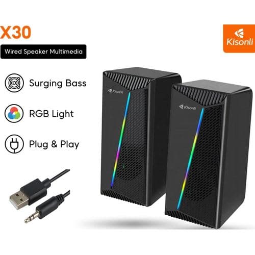 Kisonli X30 – Haut-parleurs USB RGB