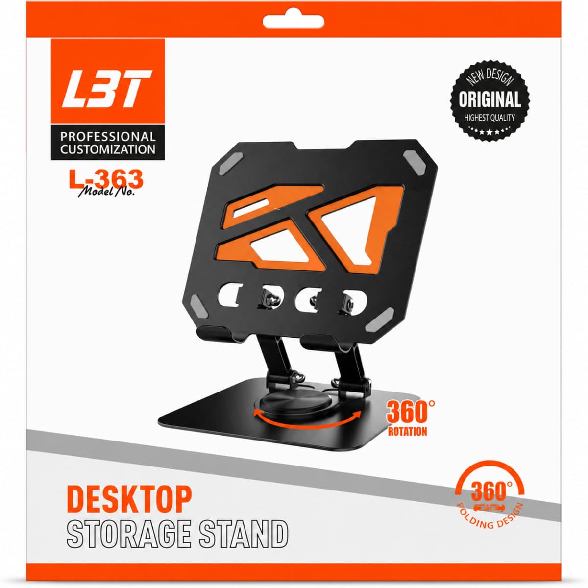 L3T L-363 – Support de Bureau Pliable et Rotatif à 360°
