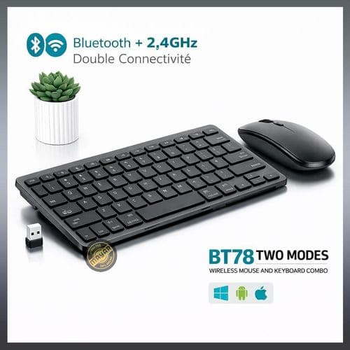 Ensemble Clavier & Souris Sans Fil BT78