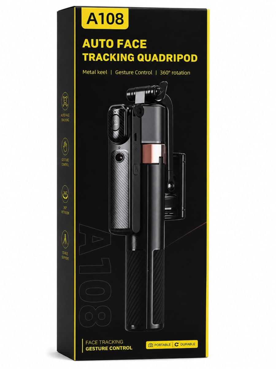 Trépied Quadripode A108 Auto-Tracking 360° Selfie