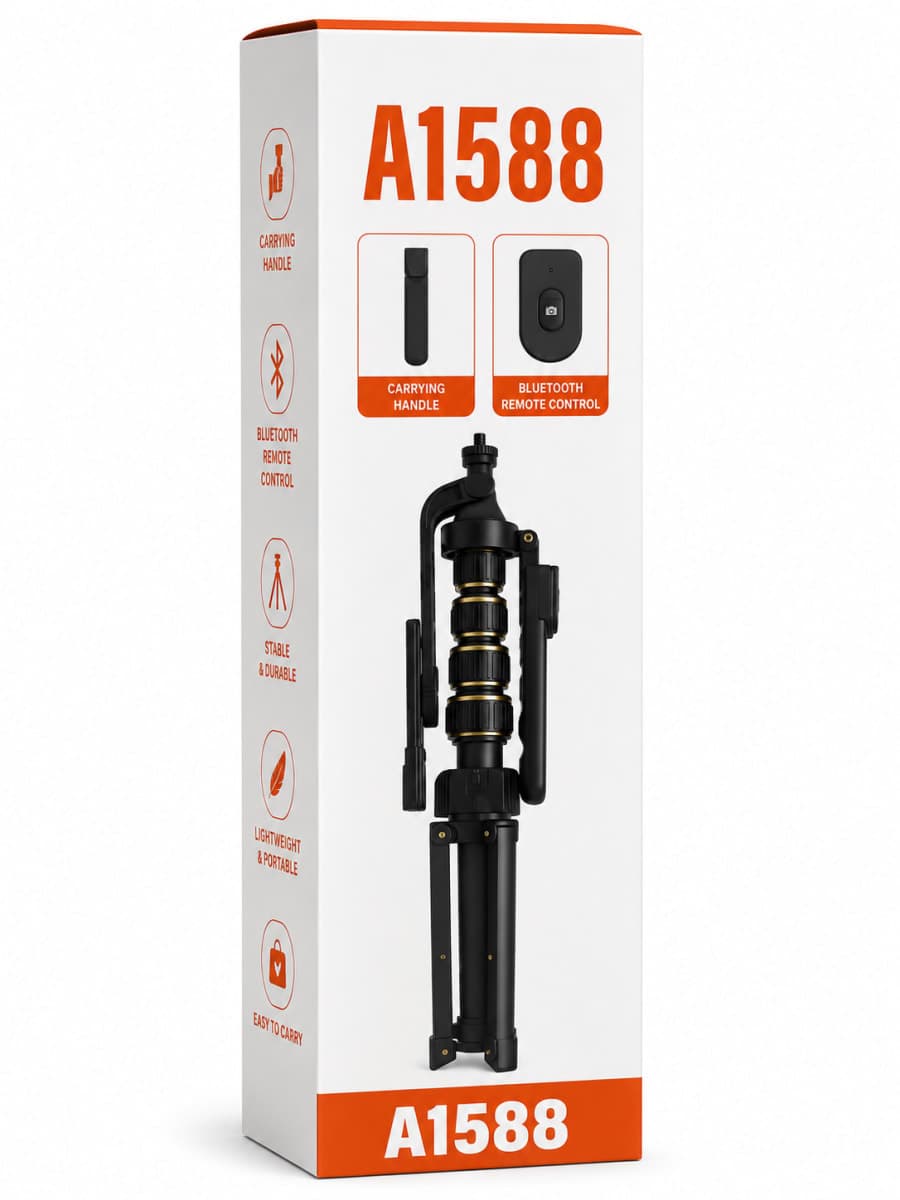 Selfie Stick Trépied Bluetooth A1588 avec Télécommande