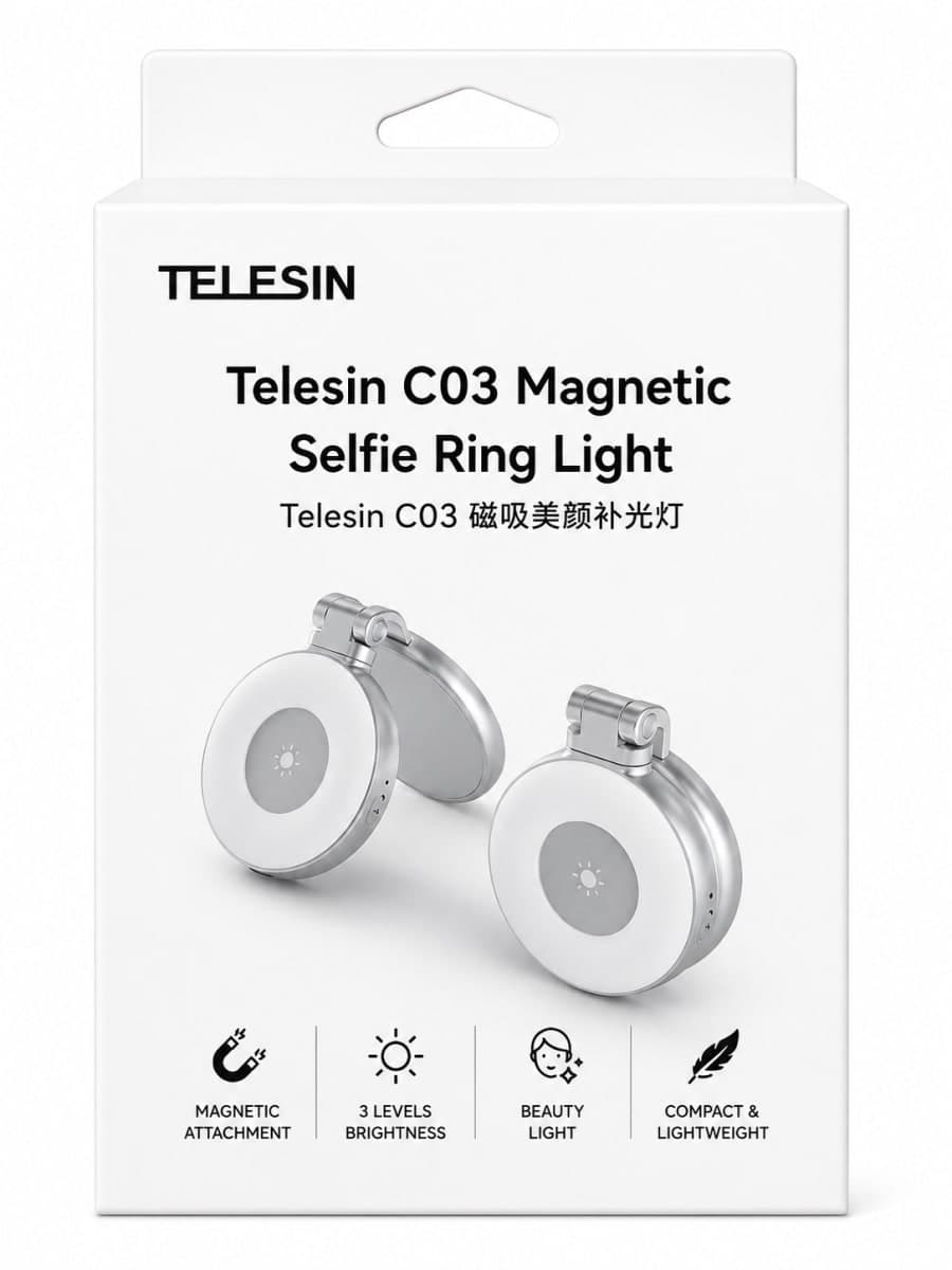 Telesin C03 Ring Light Magnétique Selfie Beauté