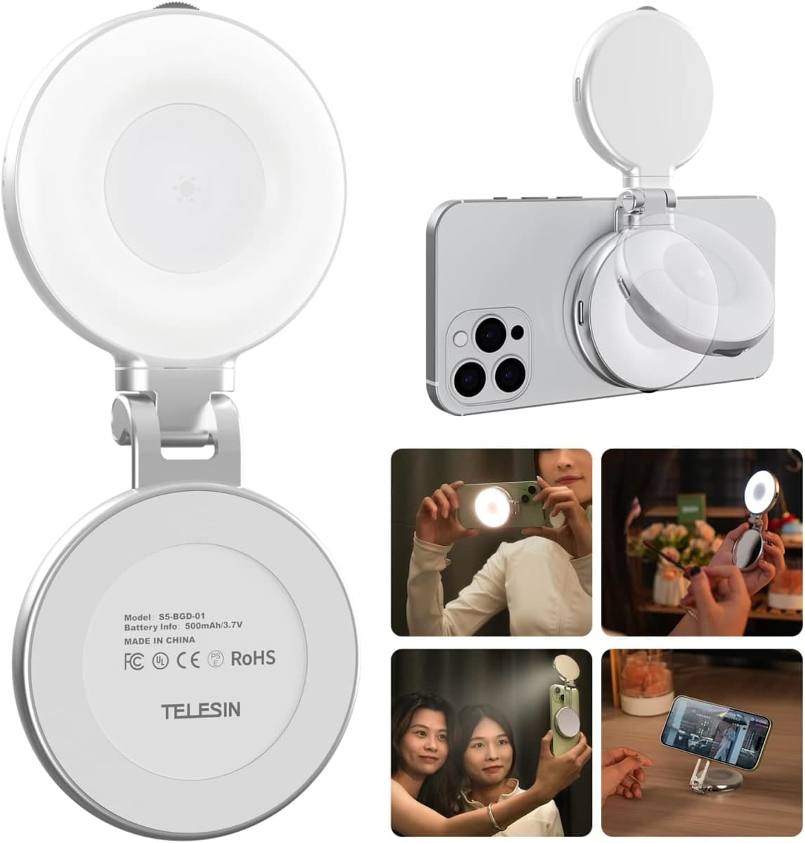 Telesin C03 Ring Light Magnétique Selfie Beauté