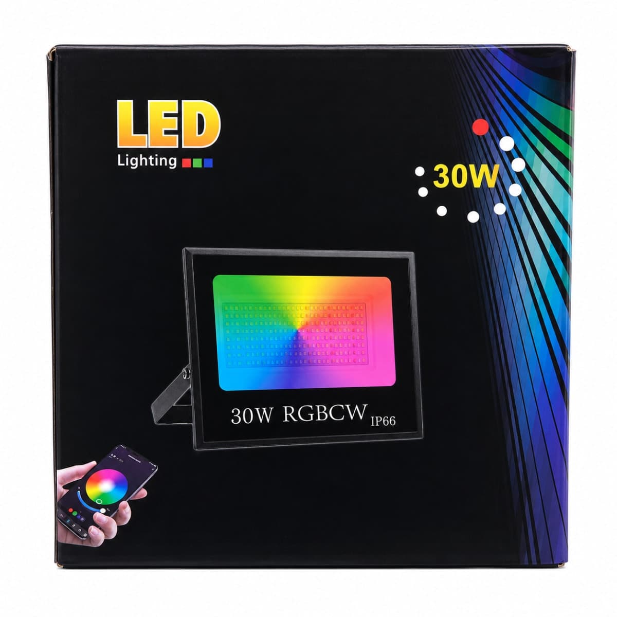 Projecteur LED RGB 30W Connecté Bluetooth IP66