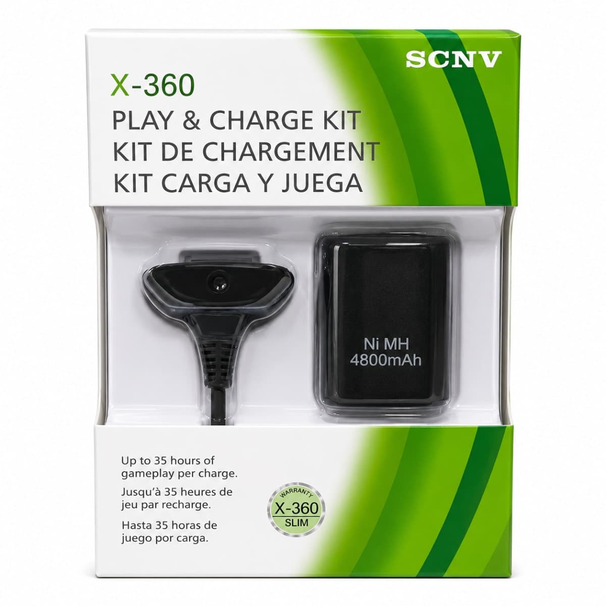 Kit Chargeur Manette X-360 Play & Charge 4800mAh SCNV