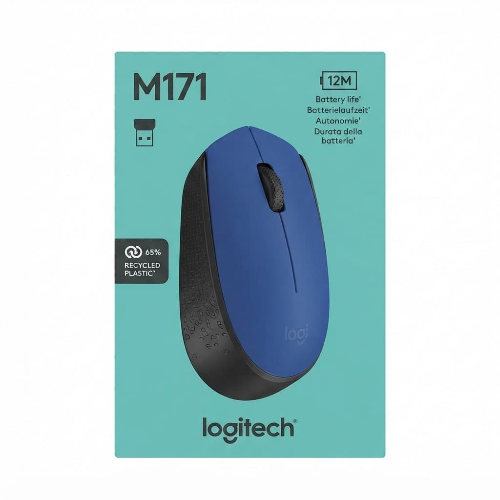 Logitech M171 Souris Sans Fil Bleue 12 Mois Autonomie
