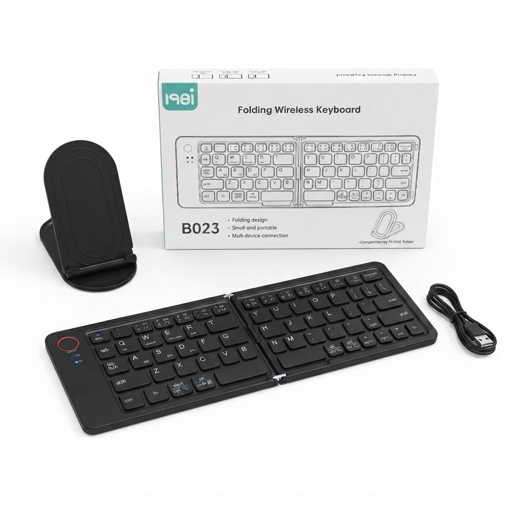 Clavier Bluetooth Pliant B023 avec Support Téléphone