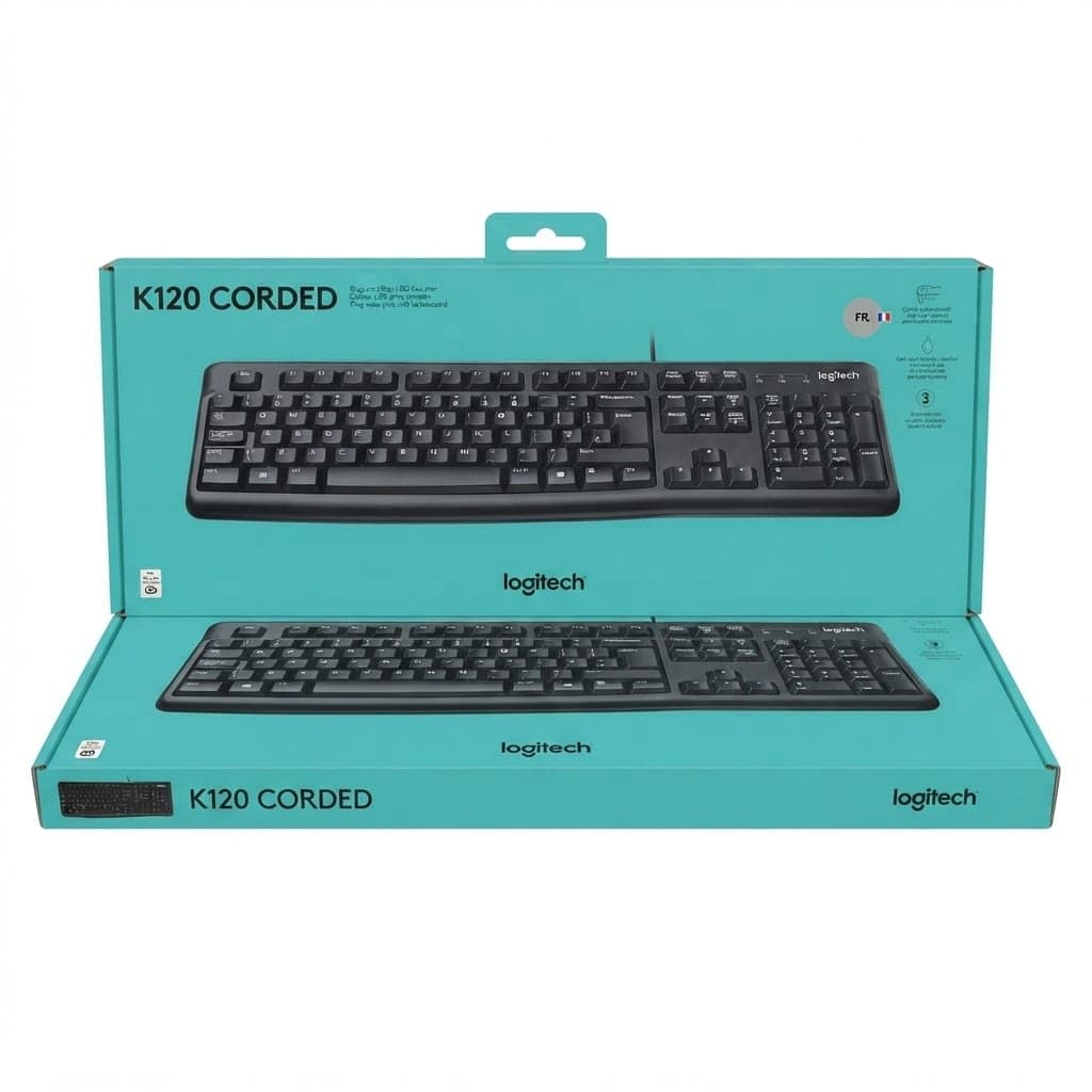 Logitech K120 Clavier Filaire Azerty Français
