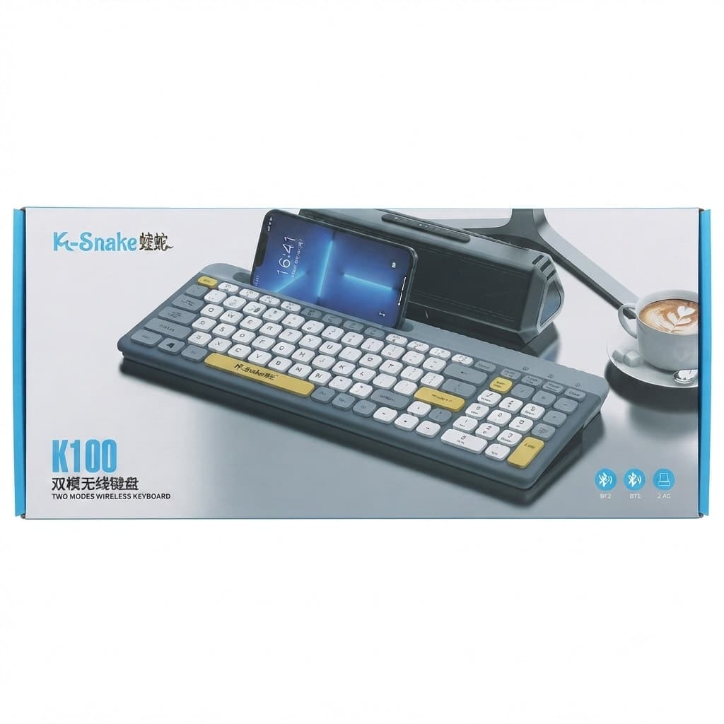 Clavier Sans Fil K-Snake K100 Double Mode Bluetooth & 2.4G