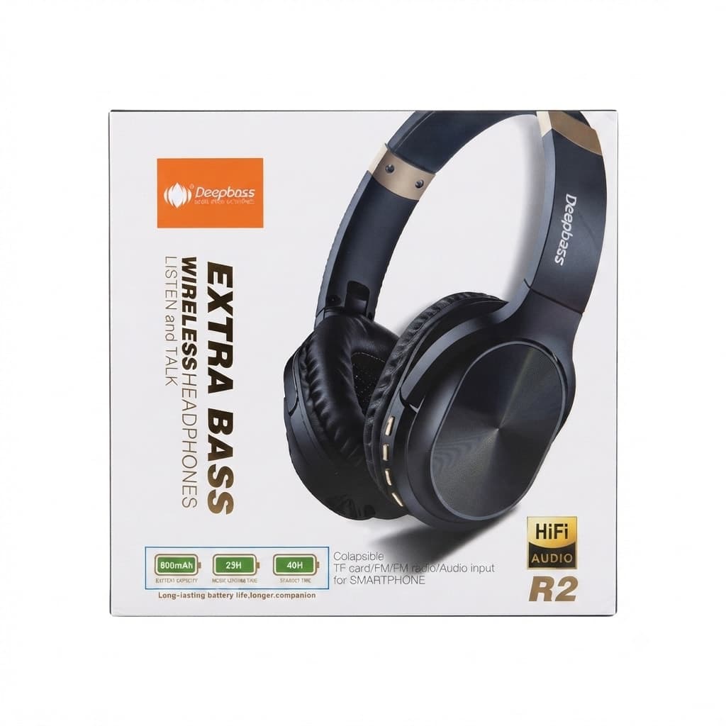 Casque Bluetooth Extra Bass Deepbass R2 HiFi Audio Sans Fil