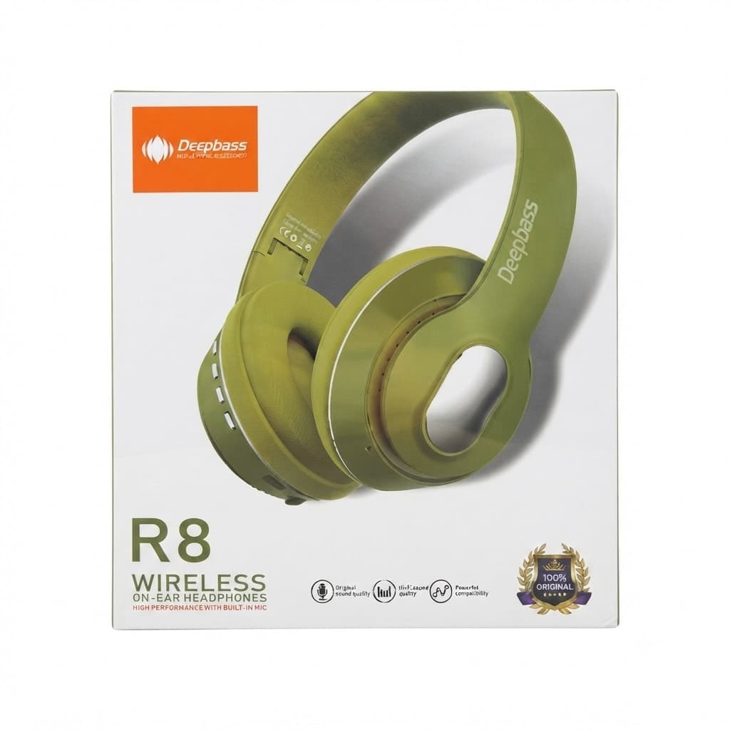 Casque Bluetooth Deepbass R8 - Son Puissant & Style Militaire