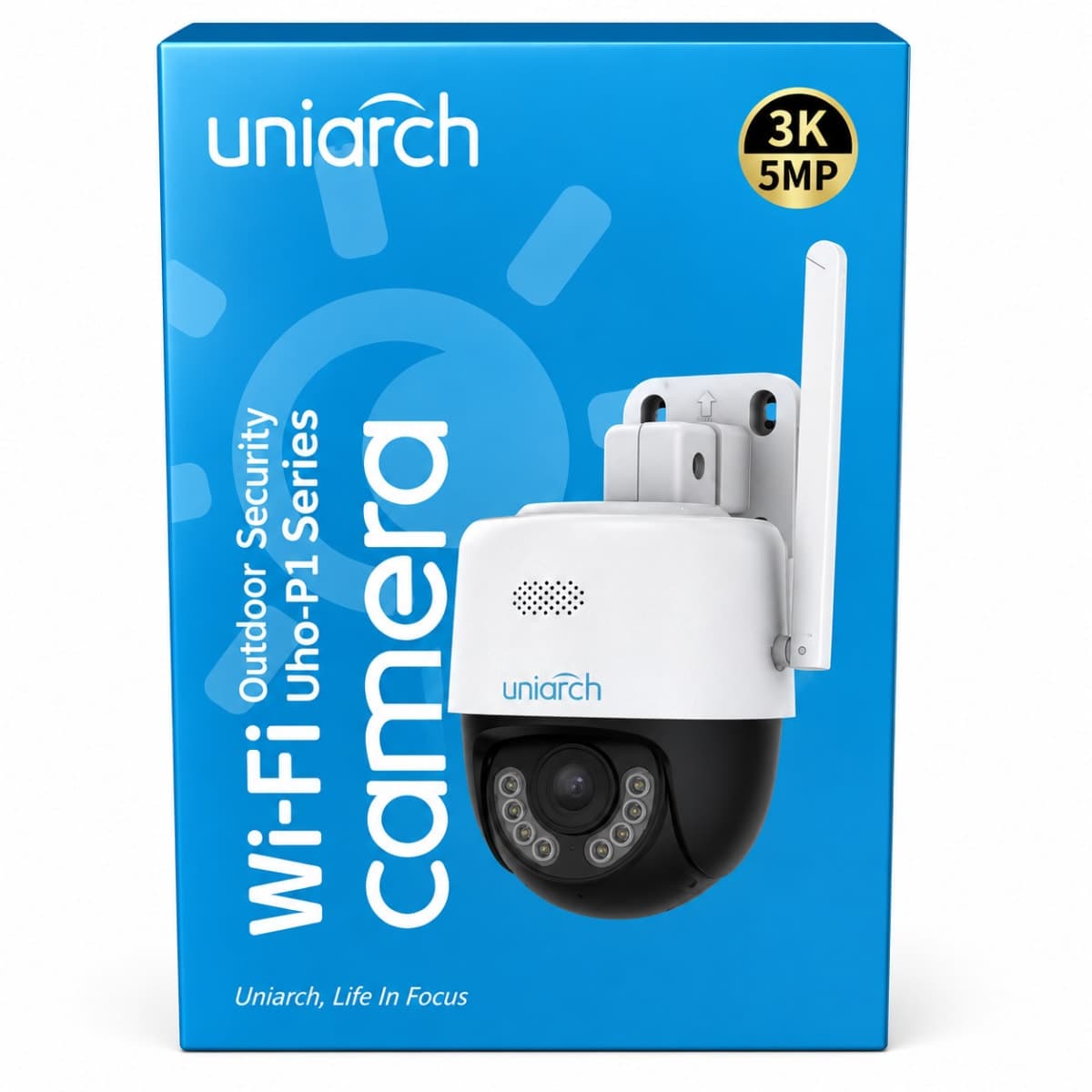 Caméra WiFi Extérieure PTZ Uniarch 3K 5MP Série Uho-P1