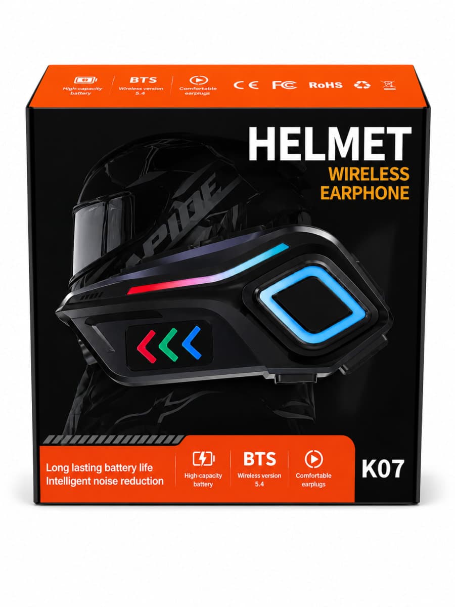 Écouteur Casque Moto Bluetooth 5.4 RGB K07 – Son & Style